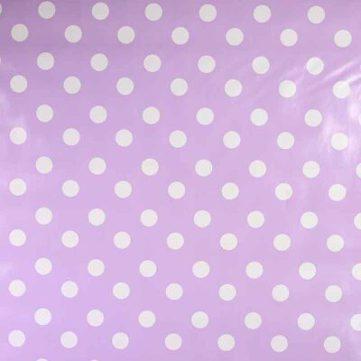 Toile cirée deluxe pois 2 cm lilas