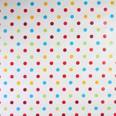 Toile cirée deluxe multicolor pois