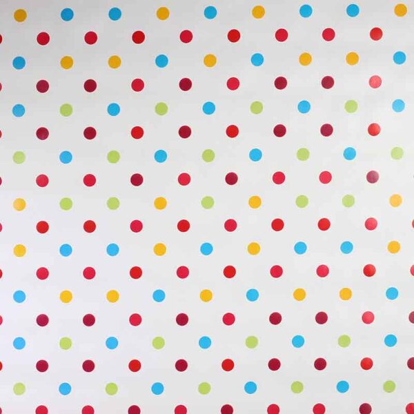 Toile cirée deluxe multicolor pois