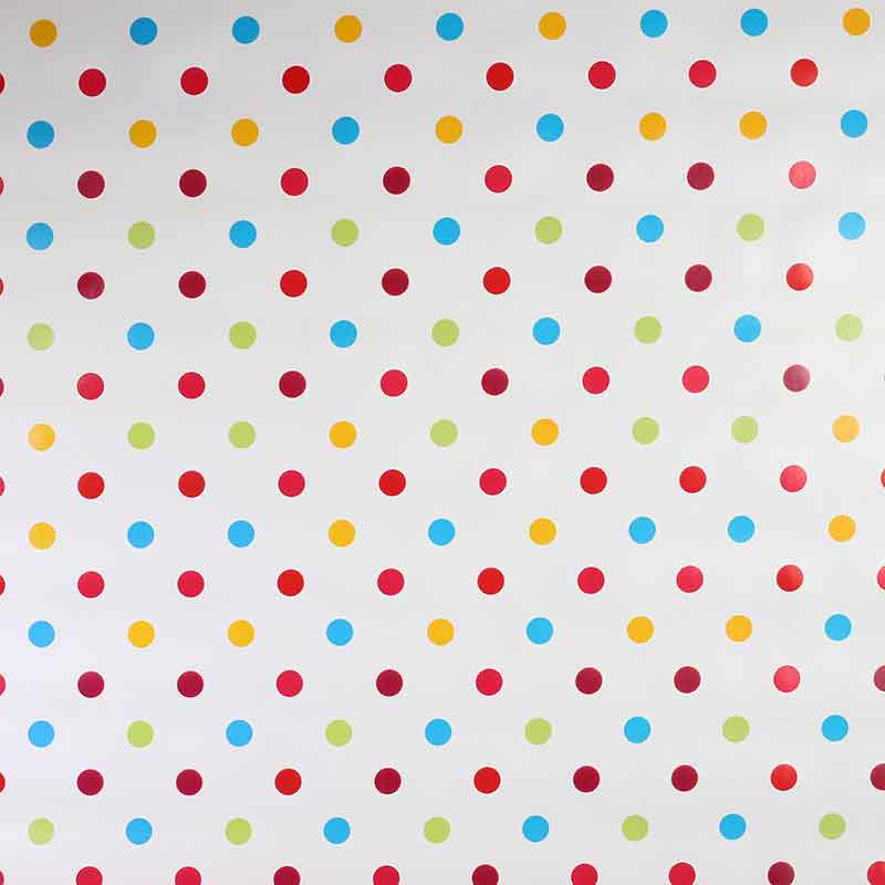 Toile cirée deluxe multicolor pois