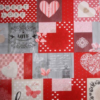 Tissu de table deluxe lovestory