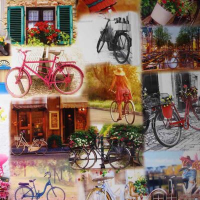 Tissu de table deluxe bicyclettes