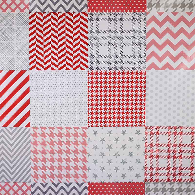 Tissu ciré deluxe motif carreaux
