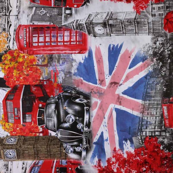 Toile cirée deluxe bus anglais