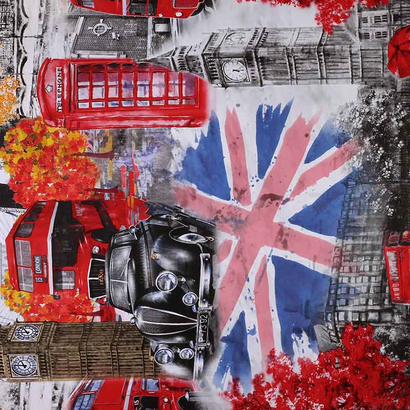 Toile cirée deluxe bus anglais