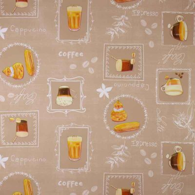 Tissu de table deluxe espresso beige