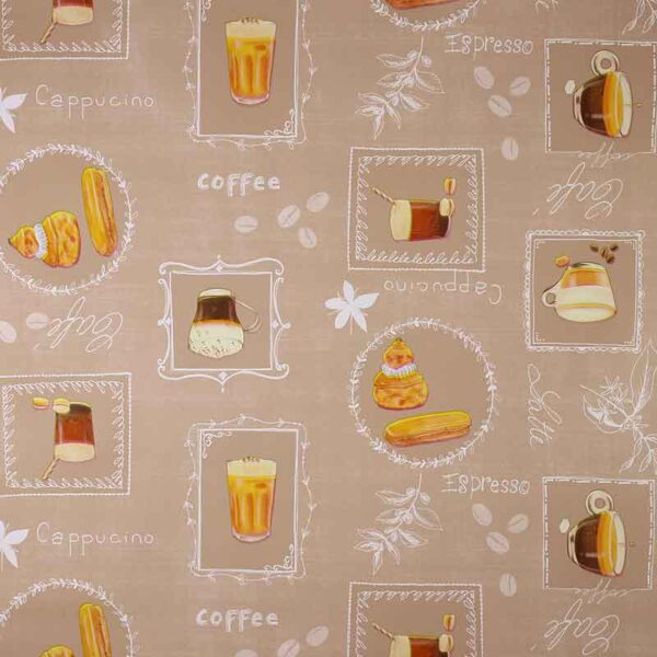 Tissu de table deluxe espresso beige