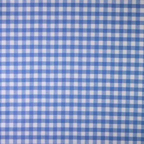 Toile cirée carreaux bleu 1,5 cm