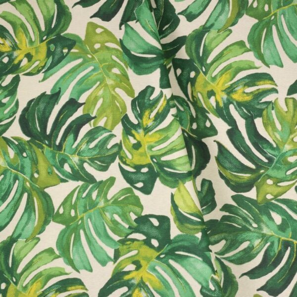 Nappe lin fleuri vert