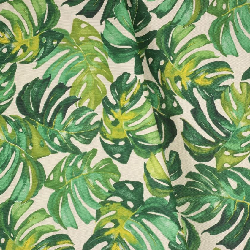 Nappe lin fleuri vert