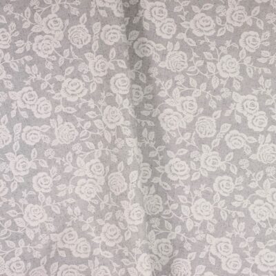 Toile cirée aspect lin rose gris