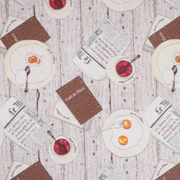 Toile cirée lin petit-déjeuner