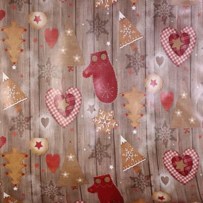 Tissu de table deluxe Sapin de Noël / Cœur