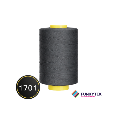 Fil à coudre Atelier 1000 mètres Funkytex Gris Foncé
