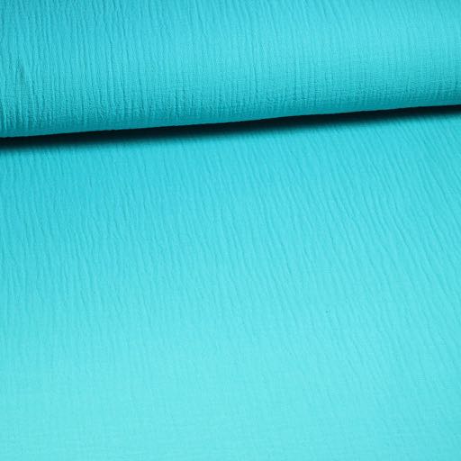 Mousseline Bébé Coton Turquoise