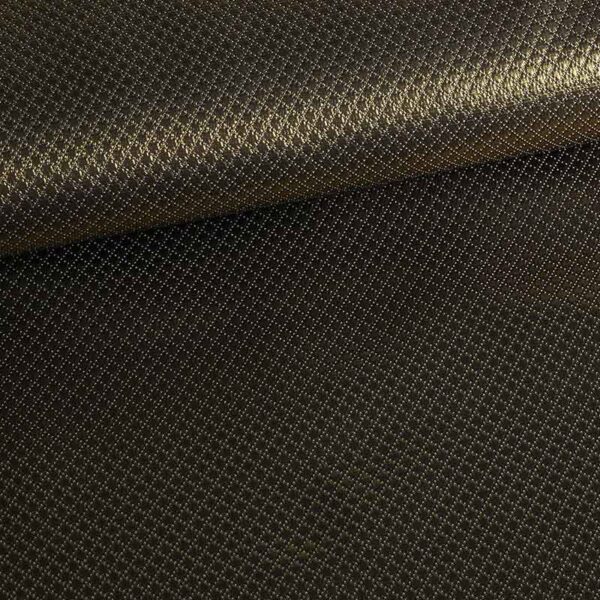 Jacquard mini carreaux métallique noir/or