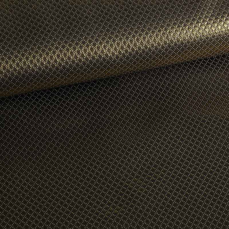 Jacquard mini carreaux métallique noir/or