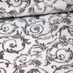 Barok Jacquard wit/zilver