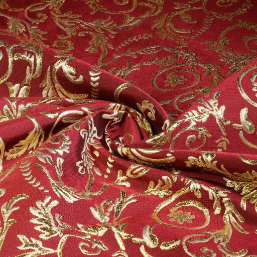 Jacquard baroque rouge/or