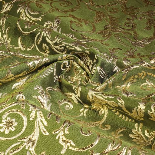 Jacquard baroque vert/or