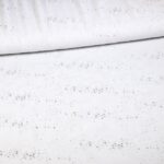 Mesh stof glitter stip Wit