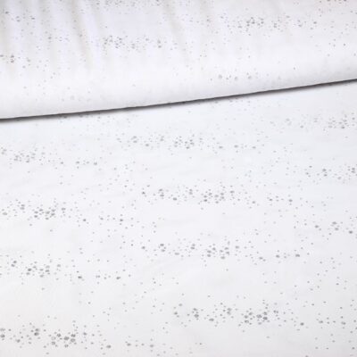Tissu mesh pailleté à pois Blanc