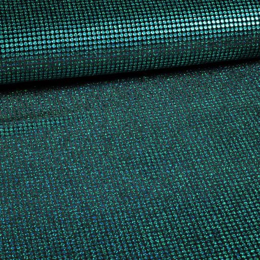 Velvet stretch hologramme paillettes vert
