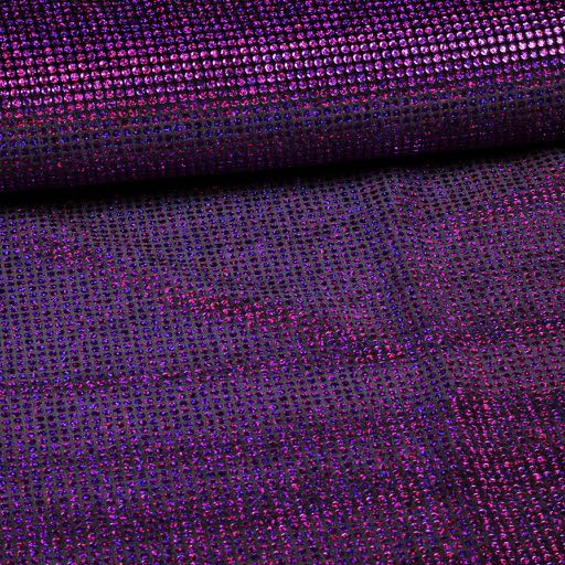 Velvet stretch hologramme paillettes violet
