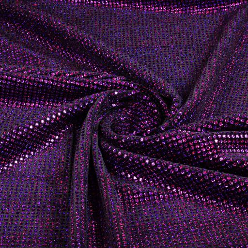 Velvet stretch hologramme paillettes violet