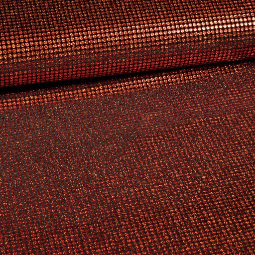 Velvet stretch hologramme à paillettes orange