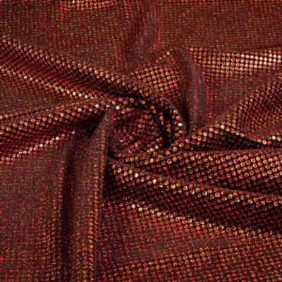Velvet stretch hologramme à paillettes orange