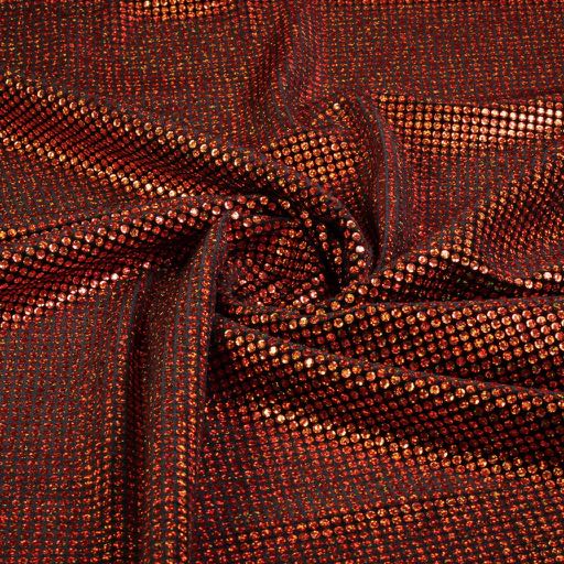 Velvet stretch hologramme à paillettes orange