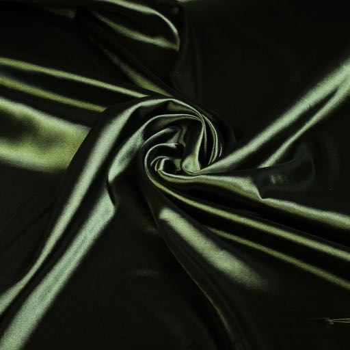 Satin Stretch Soyeux Vert Militaire