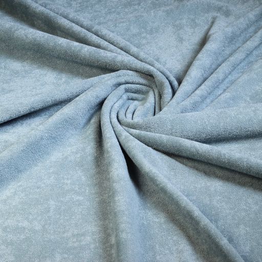 Tissu éponge stretch bleu vintage