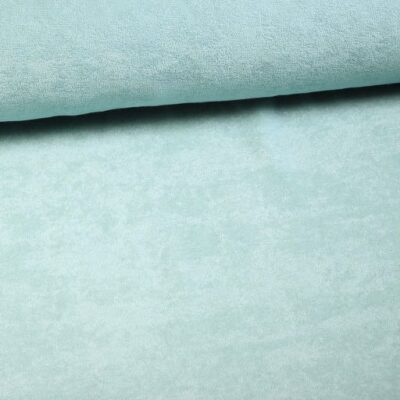 Tissu éponge stretch vert poudré