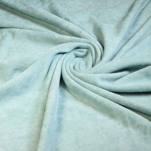 Tissu éponge stretch vert poudré