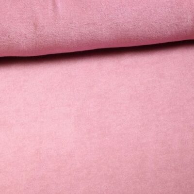 Tissu éponge stretch rose poudré