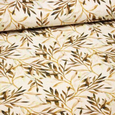 Lin-viscose imprimé floral 1