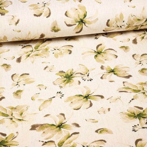 Lin-Viscose Imprimé Fleurs 3