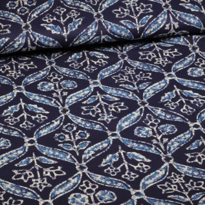 Voile de coton batik branches