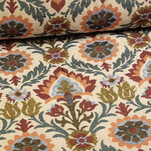 Tissu gobelin fleurs vintage