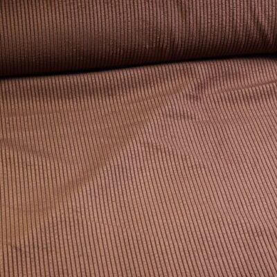 Tissu velours côtelé marron