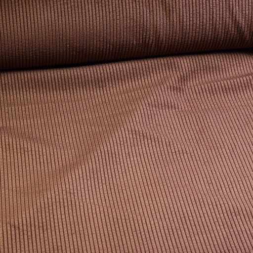 Tissu velours côtelé marron