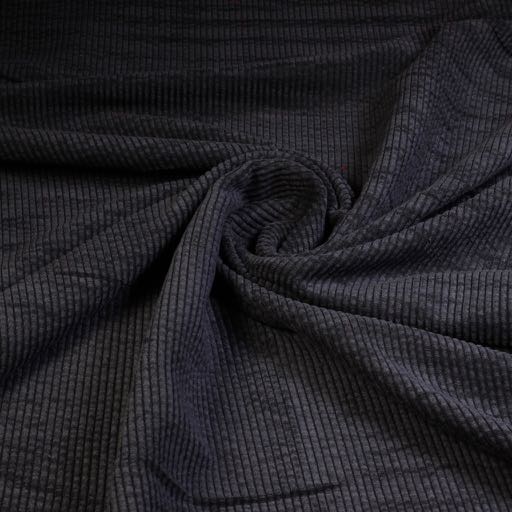 Tissu velours côtelé noir