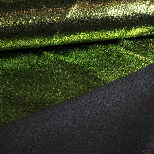 Tissu Métallisé Holographique Party Lime
