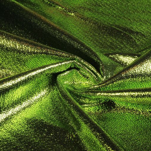 Tissu Métallisé Holographique Party Lime