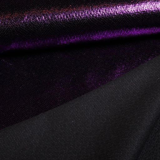 Tissu Métallique Hologramme Fête Mauve