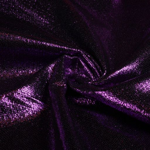 Tissu Métallique Hologramme Fête Mauve