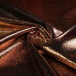 Tissu Métallisé Feuille de Fête Bronze