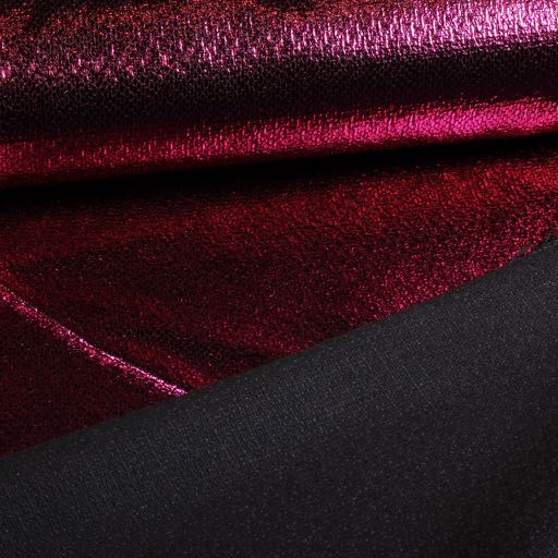 Tissu Métallisé Holographique Fuchsia pour Fête